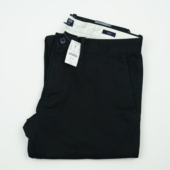 New JCREW Mens 33 / 32 Slim-Fit Flex Chino Pants in Black $79 H3167 - Picture 6 of 8